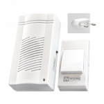 Звонок беспроводной ЗБ-4 32 мелодии 120м с кнопкой сетевой с цифр кодир белый IN HOME (1/60)
