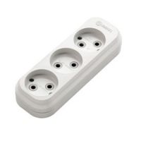 Колодка 3гн с З/К белая 16А Makel (1/15/60) Колодка 3гн с З/К белая 16А Makel (1/15/60)