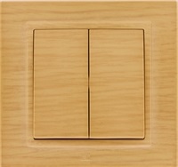 Выключатель 2кл с/у сосна IP20 Lilium Natural Kare Makel  (1/12/120)