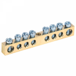 Шина PEN "земля-ноль" 6x9мм 8/1 (8 групп/крепеж по центру) REXANT