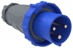 Вилка переносная силовая ССИ-033 2Р+РЕ 63А 220В синий IP67 MAGNUM IEK (1/2/12)