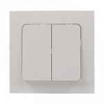 Выключатель 2кл с/у белый в сборе автомат.клеммы Стокгольм PROxima EKF  (1/10/100)