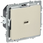 BRITE Роз. USB C 65Вт высокоскор. зар. РЮ12-1-БрКр беж. IEK