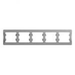 Рамка 5гн алюминий Glossa Systeme Electric  (1/5/30)