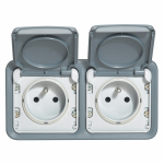 Монтажная коробка 2поста гориз серый Plexo Legrand Монтажная коробка 2поста гориз серый Plexo Legrand