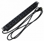 Hyperline SHE19-12IEC-2.5EU Блок розеток для 19" шкафов, горизонтальный, 12xIEC 320 C13 (10A), 250В, кабель питания 3х1.5мм2, длина 2.5 м, с вилкой Sc Hyperline SHE19-12IEC-2.5EU Блок розеток для 19" шкафов, горизонтальный, 12xIEC 320 C13 (10A), 250В, кабель питания 3х1.5мм2, длина 2.5 м, с вилкой Sc