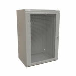WRline Шкаф настенный 19-дюймовый (19"), 22U, 1086x600х600мм, перфорированная металлическая дверь с замком, цвет серый (RAL 7035) (разобранный)