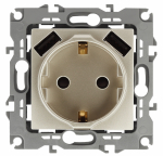 Розетка 1гн с З/К+2хUSB шторки с/у шампань механизм 16А 12-4109-04 Эра12 ЭРА