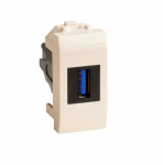 USB 3.0 розетка, Brava, сл кость, 1 мод. USB 3.0 розетка, Brava, сл кость, 1 мод.