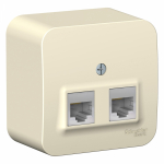 Розетка 2гн комп+комп RJ45+RJ45 о/у молочный изол.пласт. кат.5е IP20 Blanca Schneider Electric Розетка 2гн комп+комп RJ45+RJ45 о/у молочный изол.пласт. кат.5е IP20 Blanca Schneider Electric