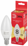 Лампочка светодиодная ЭРА RED LINE LED B35-8W-827-E14 R Е14 / E14 8 Вт свеча теплый белый свет