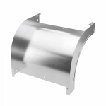 Угол д/листового кабель.лотка 90° вертикально ниспадающий с разъемом/соединителем в комплекте сталь светло-серый DKC