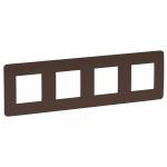 Рамка 4гн шоколад/белый Unica NEW Schneider Electric Рамка 4гн шоколад/белый Unica NEW Schneider Electric
