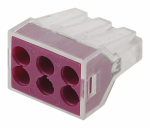 NO-222-20 Аксессуары для  ЭРА NO-222-20  Строительно-монтажная клемма СМК, модель 106, 6 отверстий, 1.0-2.5мм2 (уп.50шт.)