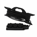 Удлинитель на рамке 3гн с З/К 10м черный морозостойкий 16А КГтп 3х1.5 REXANT (1/10)