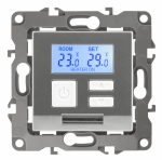 12-4111-03 Терморегулятор универс.230В-Imax16А, Эра12, алюминий 12-4111-03 Терморегулятор универс.230В-Imax16А, Эра12, алюминий