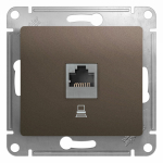 Розетка 1гн комп RJ45 с/у шоколад механизм кат.5е Glossa Systeme Electric (1/5)