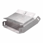 Угол д/листового кабель.лотка 45° вертикально восходящий без разъема/соединителя сталь светло-серый ПРОМРУКАВ