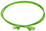 ITK Коммутационный шнур кат.6 UTP 0,5м slim язычок зел.