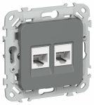 FLITE Роз 2я RJ45/RJ11 кат.5Е/3 UTP РКТ5е/3-2-0-ФлМА м/а IEK FLITE Роз 2я RJ45/RJ11 кат.5Е/3 UTP РКТ5е/3-2-0-ФлМА м/а IEK