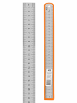 Линейка измерительная металлическая 30 см, нержавеющая сталь, двухсторонняя шкала, "Рубин" TDM