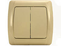 Выключатель 2кл с/у крем Carmen Viko (1/12/120)