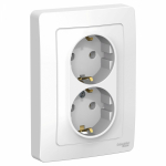 Розетка 2гн с З/К с/у белый 16А Blanca Systeme Electric (1/6) Розетка 2гн с З/К с/у белый 16А Blanca Systeme Electric (1/6)