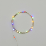 Гирлянда «Роса» с крупными каплями 2 м, 20 LED, цвет свечения мультиколор, 2хCR2032 в комплекте, тонкий батарейный блок NEON-NIGHT