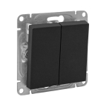 Выключатель 2кл кнопочн с/у чёрный механизм Эпика EKF (1/10/120)