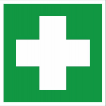 Знак медицинского и санитарного назначения EC 01 "Аптечка первой медицинской помощи" 150х150 мм, пластик ГОСТ Р 12.4.026-2001 EKF