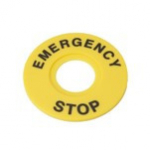 Маркировка для кнопки аварийного останова "Emergency Stop" D60 Маркировка для кнопки аварийного останова "Emergency Stop" D60