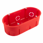 Коробка для скрытого монтажа 140x68x46мм для бетона пластик красный ip20 ПРОМРУКАВ _ Коробка для скрытого монтажа 140x68x46мм для бетона пластик красный ip20 ПРОМРУКАВ _