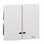Клавиша двойная перекидная для выкл-ля/кнопки пластик белый глянцевая IP20 для шинной системы SE MERTEN Клавиша двойная перекидная для выкл-ля/кнопки пластик белый глянцевая IP20 для шинной системы SE MERTEN