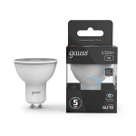 Лампа светодиод 5Вт GU10 530Лм 4100К GU10 MR16 диммируемая Gauss Black (1/10/100)
