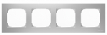 Рамка 4-пост. цвет алюминий Серебристый алюминий матовый, горизонтальная, IP20 Sky ABB Рамка 4-пост. цвет алюминий Серебристый алюминий матовый, горизонтальная, IP20 Sky ABB