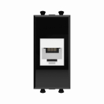 Накладка/вставка для настен. кабель-канала rj12 черный DKC