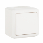 Выключатель 1кл кнопочный о/у белый IP44 Quteo Legrand  (1/20)
