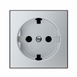 Розетка ABB Sky 1-мест. центральная плата (накладка) с З/К скр. уст-ки16А 220-230В IP20 алюм.