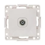 Стокгольм Механизм Розетки TV 1-местной оконечной 10дБ-240МГц белый винт.клеммы EKF