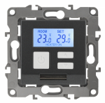 12-4111-12 Терморегулятор универс.230В-Imax16А, Эра12, графит 12-4111-12 Терморегулятор универс.230В-Imax16А, Эра12, графит