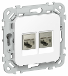 FLITE Роз. 2-я комп. RJ45 кат.6 STP РК6-2-1-ФлБ бел. IEK