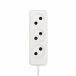 Удлинитель 3гн, 10 м, 2х0.75 мм, без з/к, белый, REXANT