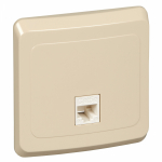 Розетка 1гн комп RJ45 с/у крем кат.5е Этюд Systeme Electric Розетка 1гн комп RJ45 с/у крем кат.5е Этюд Systeme Electric