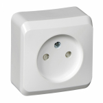 Розетка 1гн без З/К шторки о/у белый 16А IP20 Этюд Systeme Electric