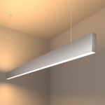 Линейный светодиодный подвесной двусторонний светильник 128см 50W 3000K матовое серебро (101-200-40-128) Линейный светодиодный подвесной двусторонний светильник 128см 50W 3000K матовое серебро (101-200-40-128)