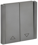Выключатель управления жалюзи 2кл с/у сталь FP511 FORTE&PIANO IEK (1/10/100)