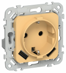 FLITE Роз.с з/к/ш 16А USB AA 3,1А РСЮша11-0-ФлЗ зол. IEK