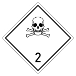 Знак опасности 2.2 "Ядовитый газ" 250х250 мм, пленка самоклеящаяся ГОСТ 19433-88 EKF Знак опасности 2.2 "Ядовитый газ" 250х250 мм, пленка самоклеящаяся ГОСТ 19433-88 EKF