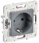 Розетка 1гн с З/К шторки с/у серый механизм безвинт.клем 16А SK-R06Gr SKANDY IEK (1/10/100)