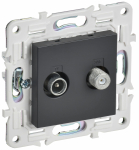 Розетка 2гн ТВ+спутник TV+SAT с/у титан механизм SK-A13T SKANDY IEK (1/10/100)